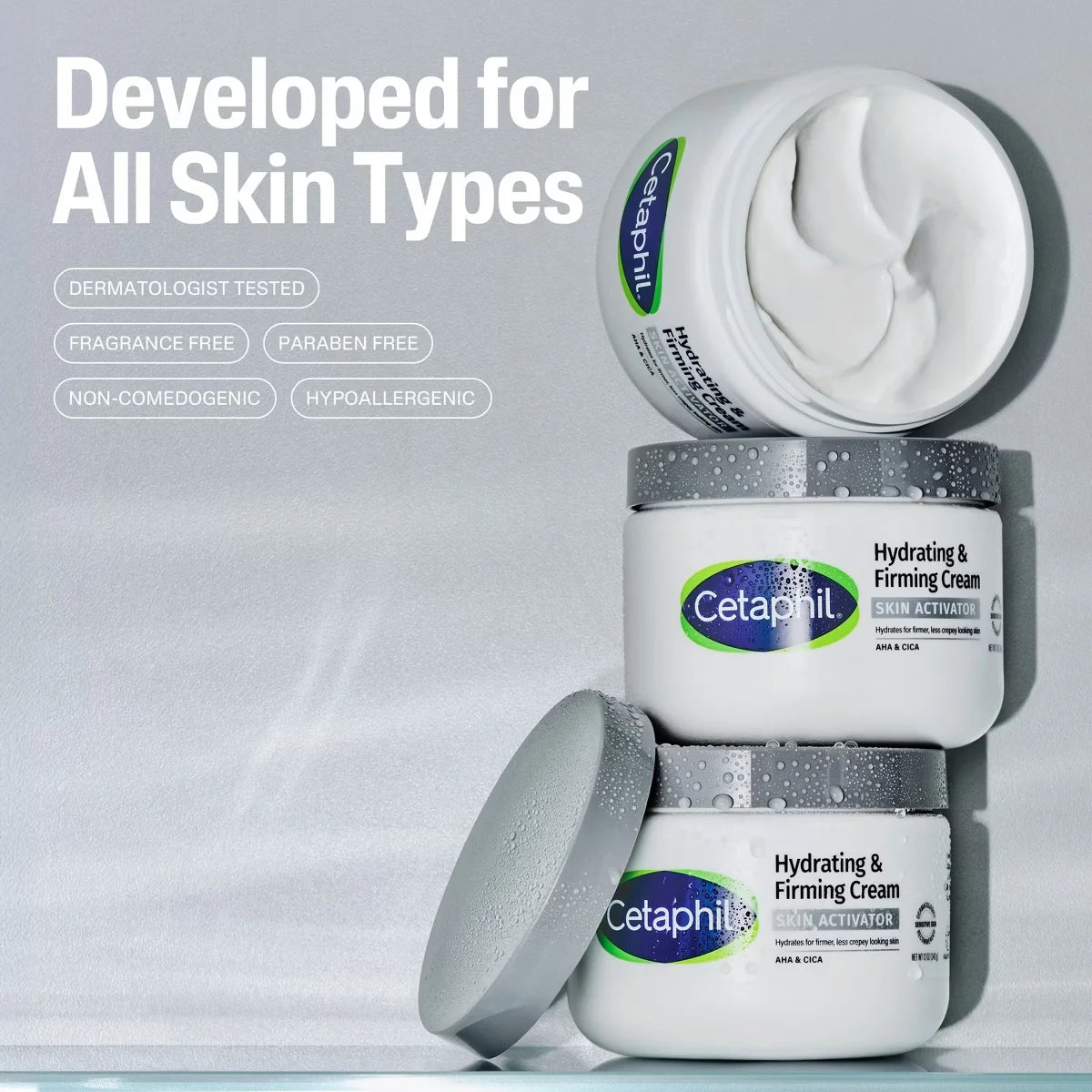 Cetaphil Hydrating & Skin Firming Anti Aging Body Cream - 12oz: Hypoallergenic, Noncomedogenic, Whole Body Use