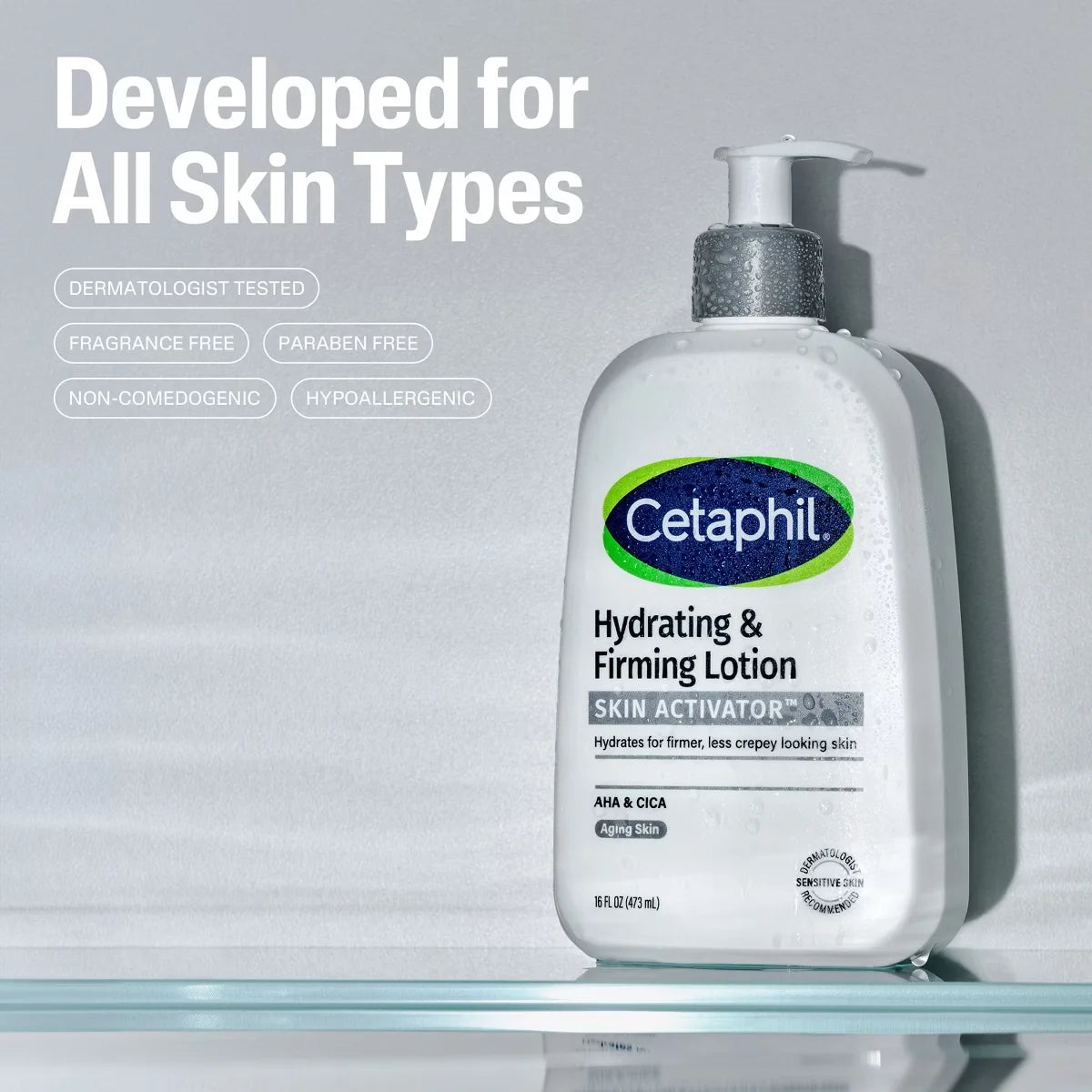 Cetaphil Hydrating & Skin Firming Anti Aging Body Lotion - 16 fl oz: Moisturizing, Anti-Aging, Unscented, Hypoallergenic