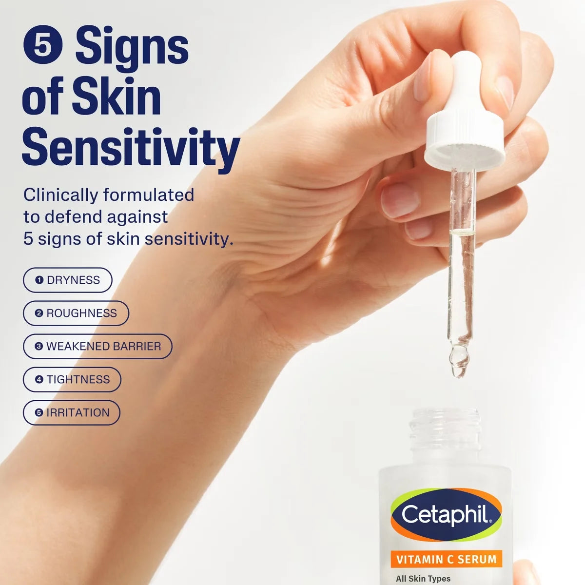 Cetaphil Brightening Vitamin C Face Serum with Niacinamide - 1fl oz: Facial Treatment, Sensitive Skin, Unscented