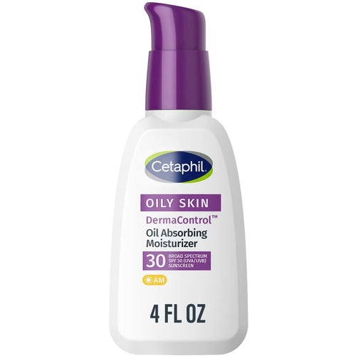 Cetaphil Dermacontrol Oil Absorbing Face Moisturizer Sunscreen Lotion with SPF 30 - 4 fl oz: Avobenzone, Hypoallergenic, Lotion, Oily Skin