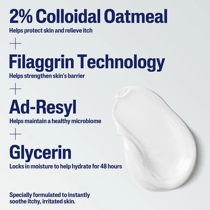 Cetaphil Restoraderm Flare-Up Eczema Relief Body Cream, 2% Colloidal Oatmeal - Unscented - 8oz: Moisturizing, Hypoallergenic, Paraben-Free, Whole Body