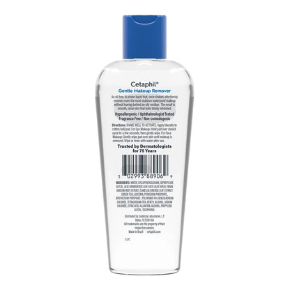 Cetaphil Gentle Makeup Remover Waterproof and Oil Free - 6oz: For Sensitive Skin, No Fragrance Added, Aloe, Green Tea