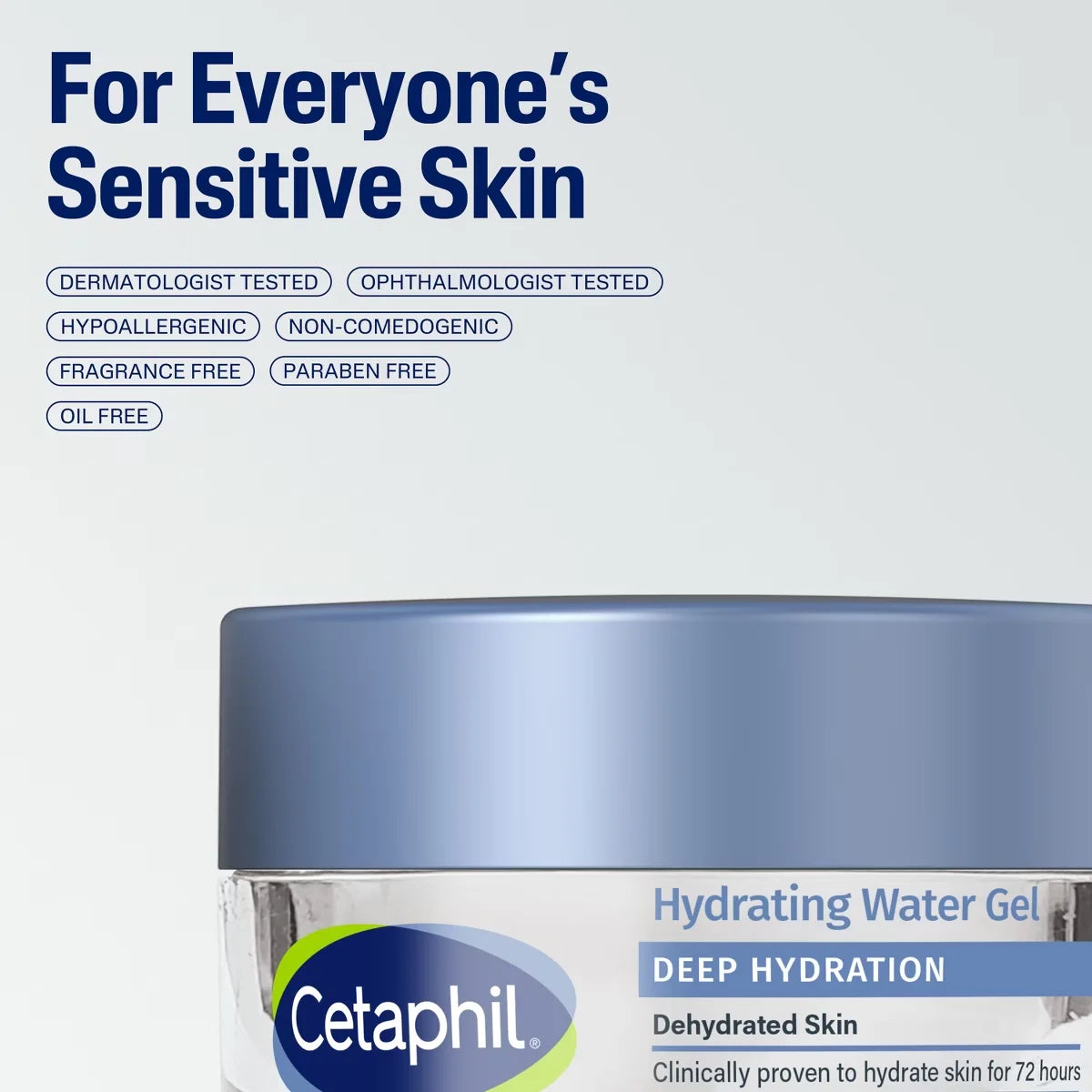 Cetaphil Deep Hydration Skin Restoring Water Gel Daily Facial Moisturizer - Travel Size - 1.7oz