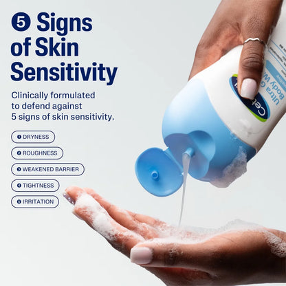 Cetaphil Ultra Gentle Sensitive Body Wash - Fragrance Free - 16.9 fl oz: Paraben-Free, Hypoallergenic, With Aloe
