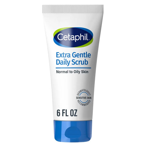 Cetaphil Extra Gentle Exfoliating Face Wash Daily Scrub - 6 fl oz: For Normal, Oily, Combination, Sensitive, Mature, Dry Skin