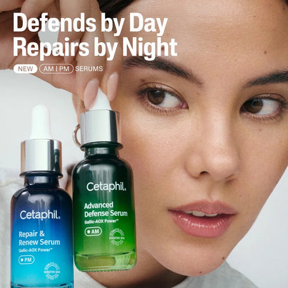 Cetaphil Repair & Renew Night Face Serum for Stressed Sensitive Skin with Gallic Acid & Vitamin E - Travel Size - 1 fl oz