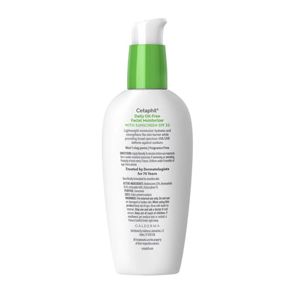 Cetaphil Daily Face Moisturizer Sunscreen Lotion - SPF 35 - Travel Size - 3 fl oz: Hypoallergenic, Contains Vitamin E, Oxybenzone-Free