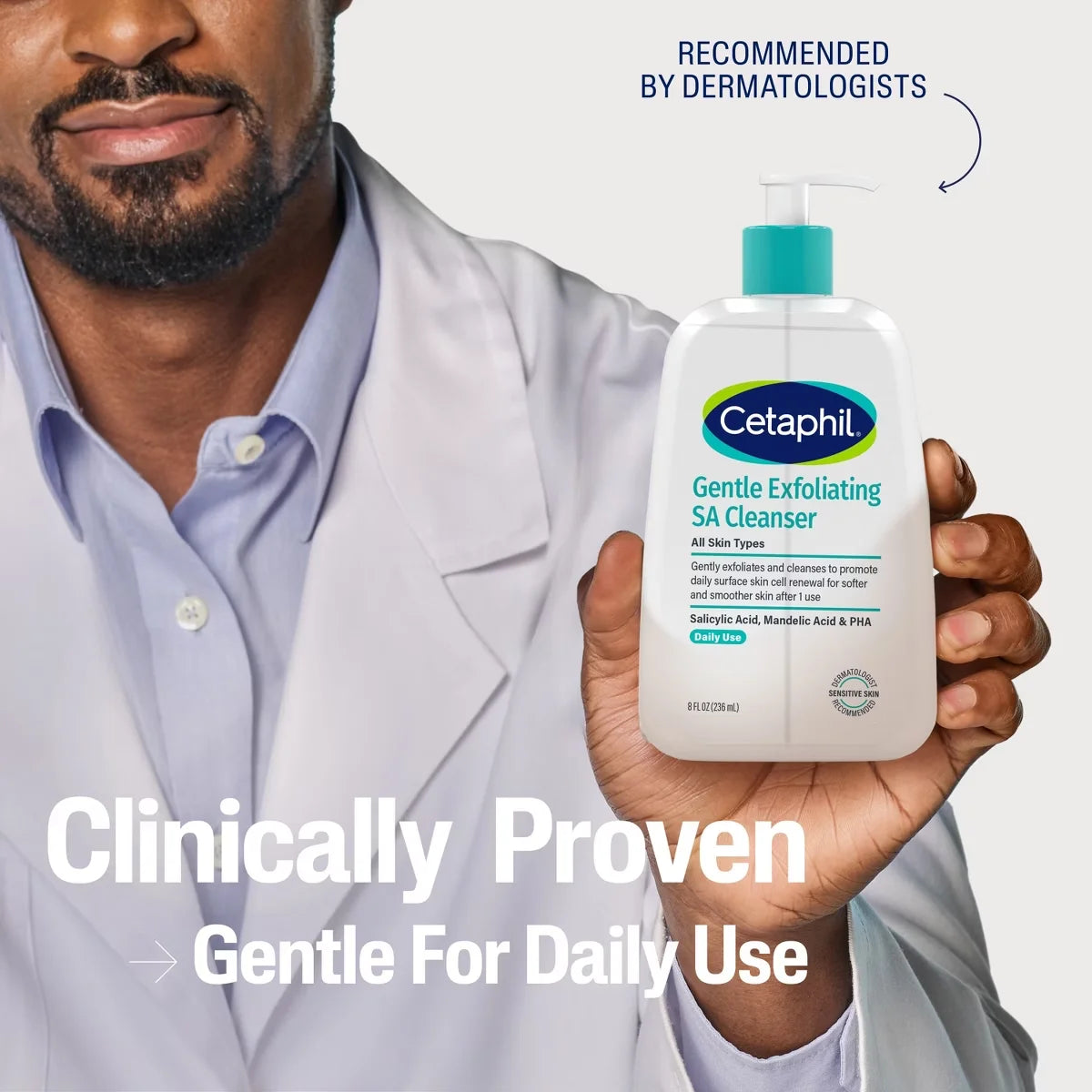 Cetaphil Gentle Exfoliating Salicylic Acid Face Wash Cleanser - Unscented