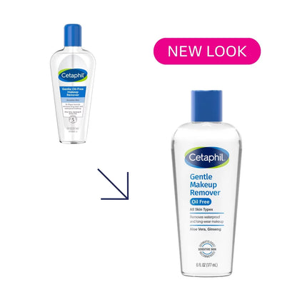 Cetaphil Gentle Makeup Remover Waterproof and Oil Free - 6oz: For Sensitive Skin, No Fragrance Added, Aloe, Green Tea