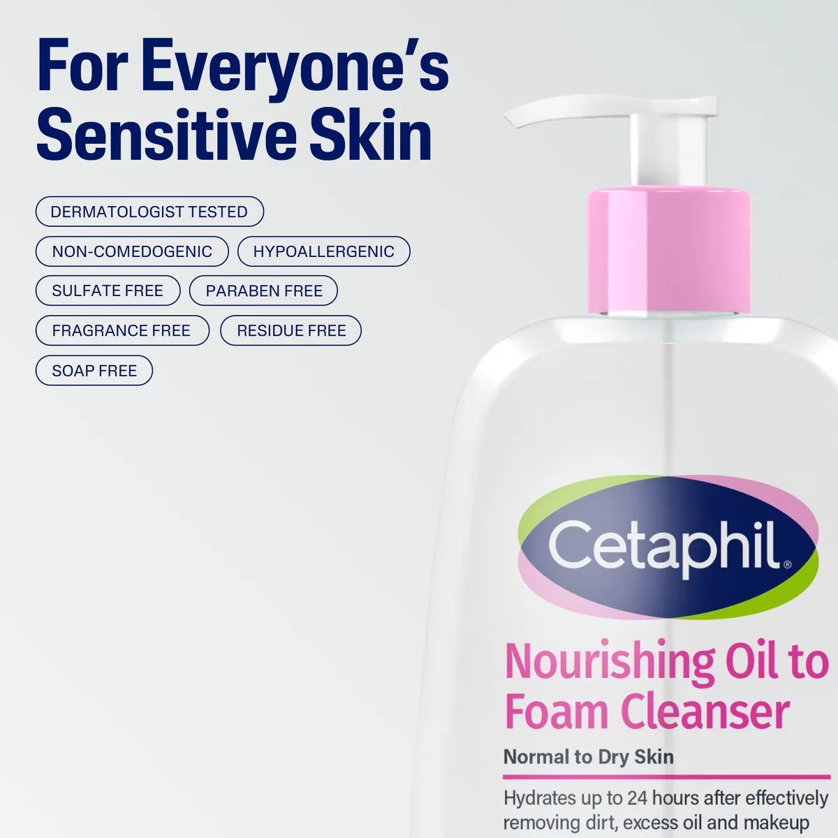 Cetaphil Nourishing Oil to Foam Face Wash Cleanser