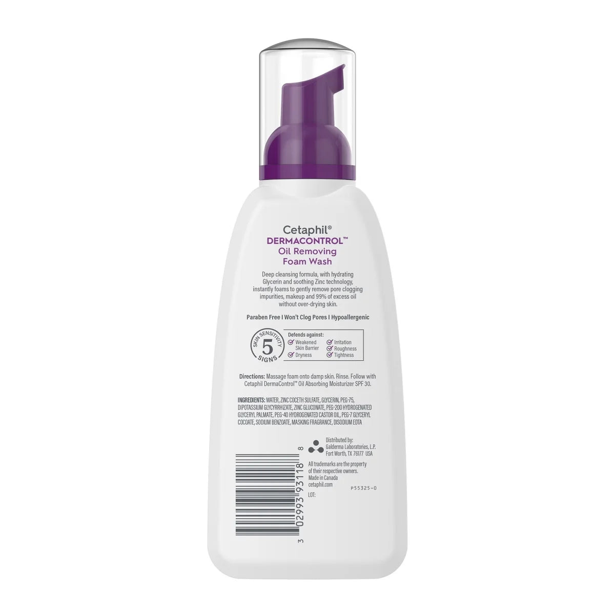 Cetaphil Pro Oil Removing Foam Face Wash - Unscented - 8oz: Paraben-Free, Sulfate-Free, For Oily & Sensitive Skin