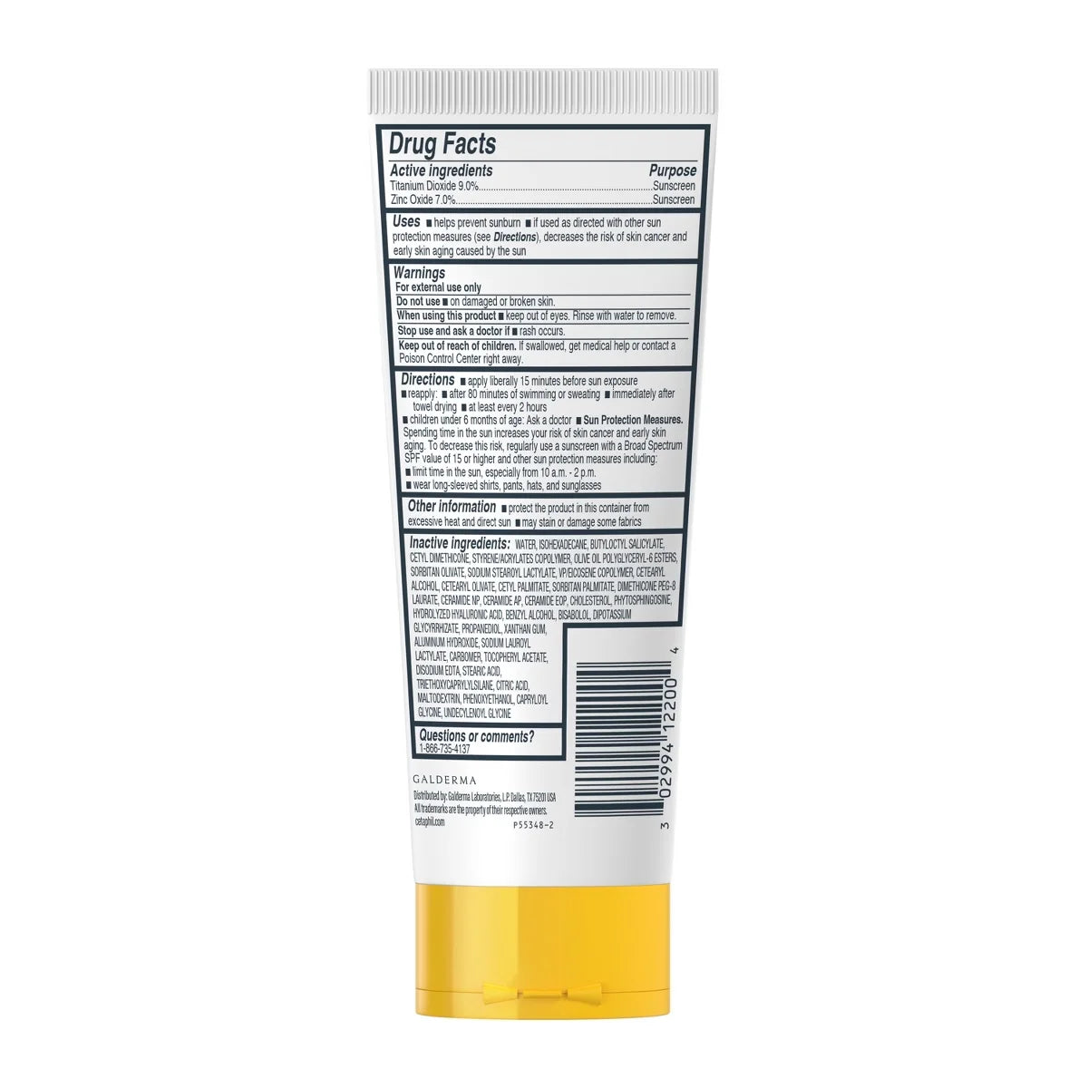Cetaphil Sheer Mineral Body and Face Sunscreen Lotion Reef Safe - SPF 50 - Travel Size - 3 fl oz