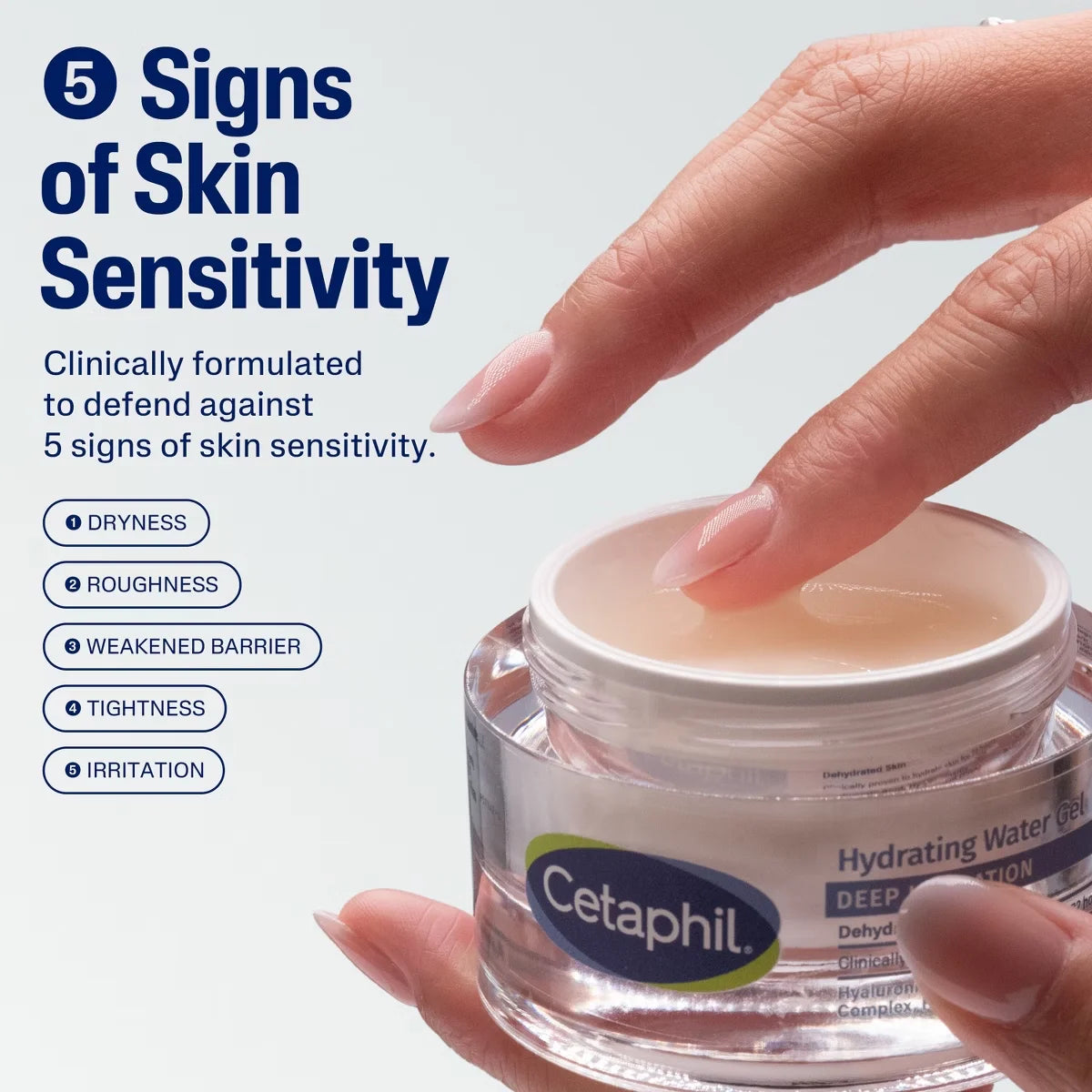 Cetaphil Deep Hydration Skin Restoring Water Gel Daily Facial Moisturizer - Travel Size - 1.7oz