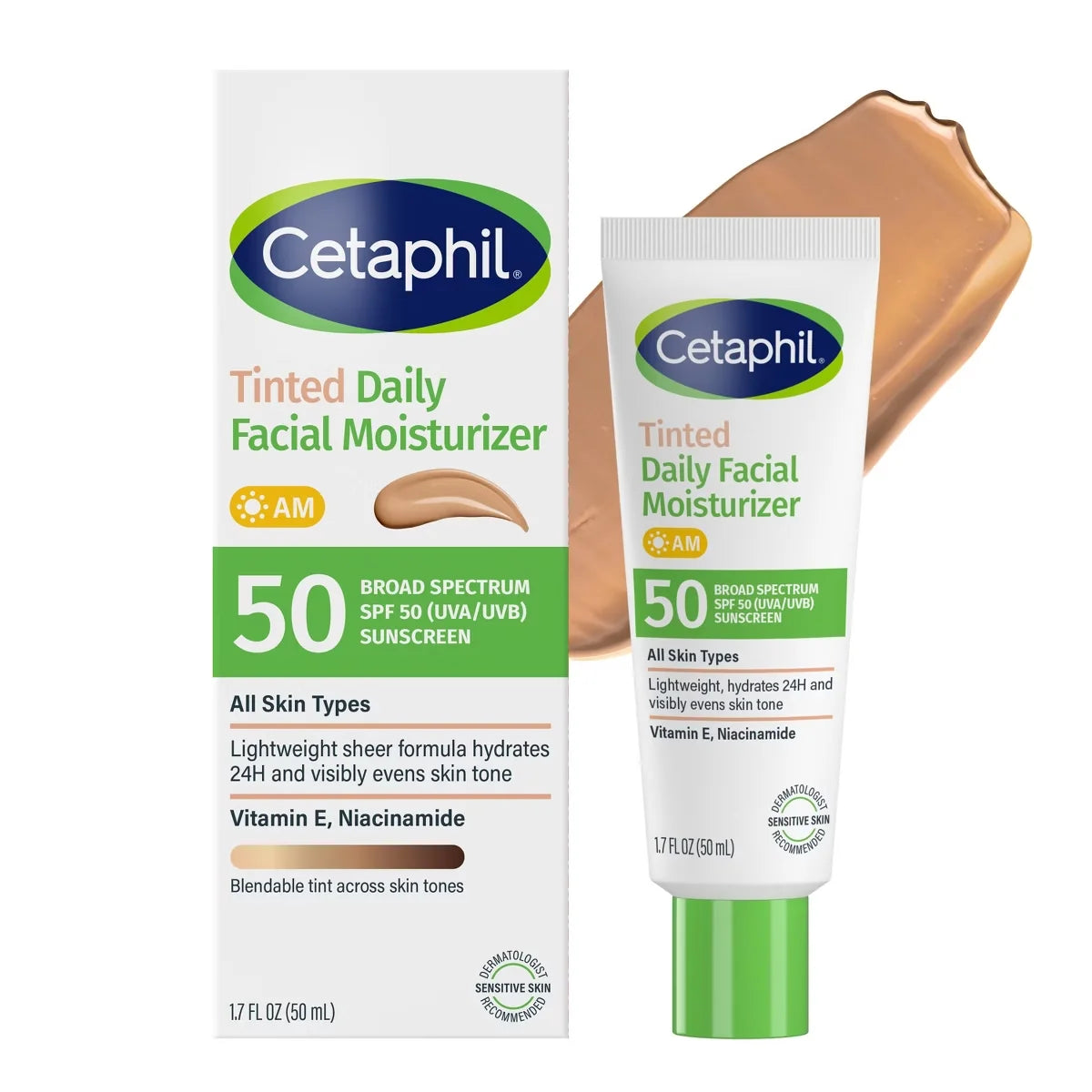 Cetaphil Tinted Daily Facial Moisturizer - SPF 50 - 1.7 fl oz