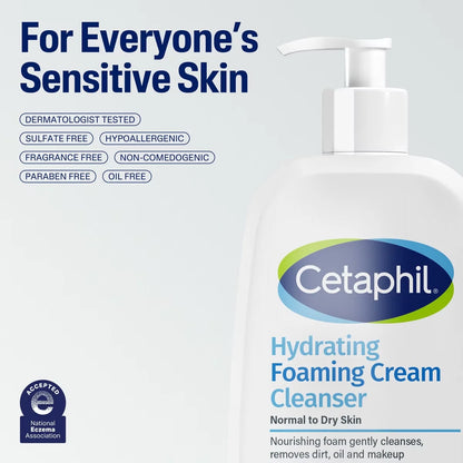 Cetaphil Hydrating Foaming Cream Face Cleanser