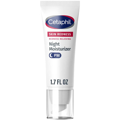 Cetaphil Redness Relieving Night Face Moisturizer - Fragrance Free - 1.7 fl oz: Sensitive Skin, Hypoallergenic, Noncomedogenic, Paraben-Free