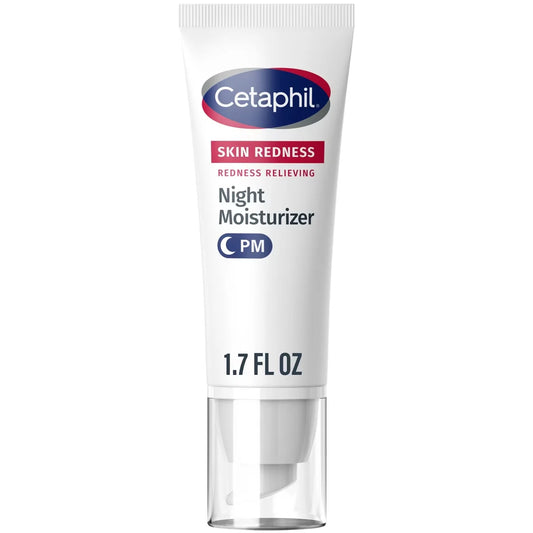 Cetaphil Redness Relieving Night Face Moisturizer - Fragrance Free - 1.7 fl oz: Sensitive Skin, Hypoallergenic, Noncomedogenic, Paraben-Free