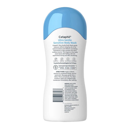 Cetaphil Ultra Gentle Sensitive Body Wash - Fragrance Free - 16.9 fl oz: Paraben-Free, Hypoallergenic, With Aloe