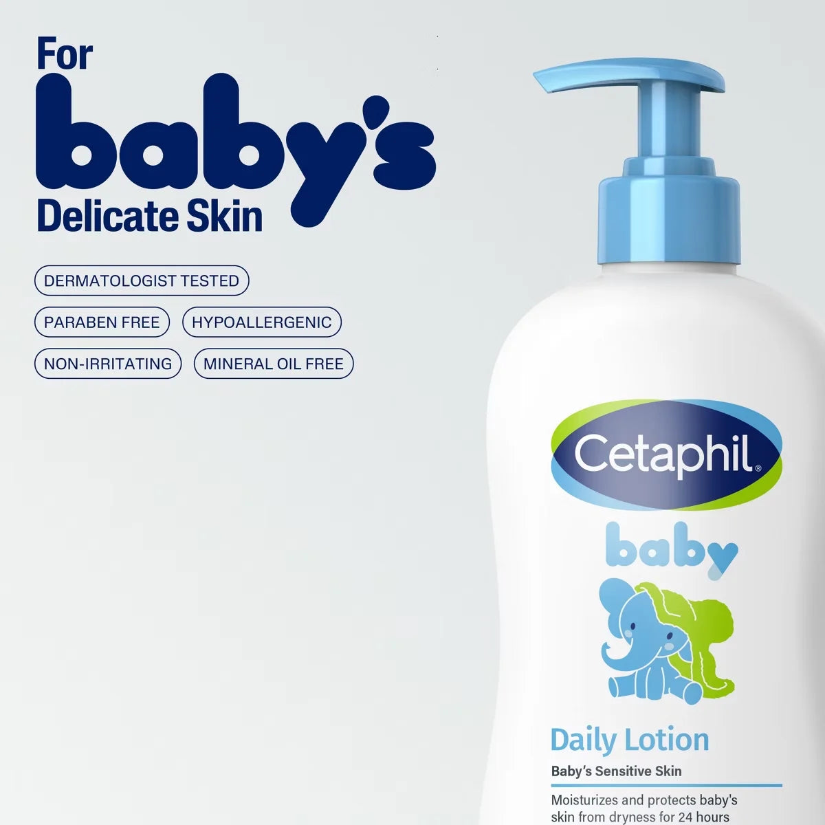 Cetaphil Daily Baby Lotion with Calendula, Hypoallergenic - 13.5 fl oz: Moisturizing, Soothing, Paraben-Free, Sulfate-Free