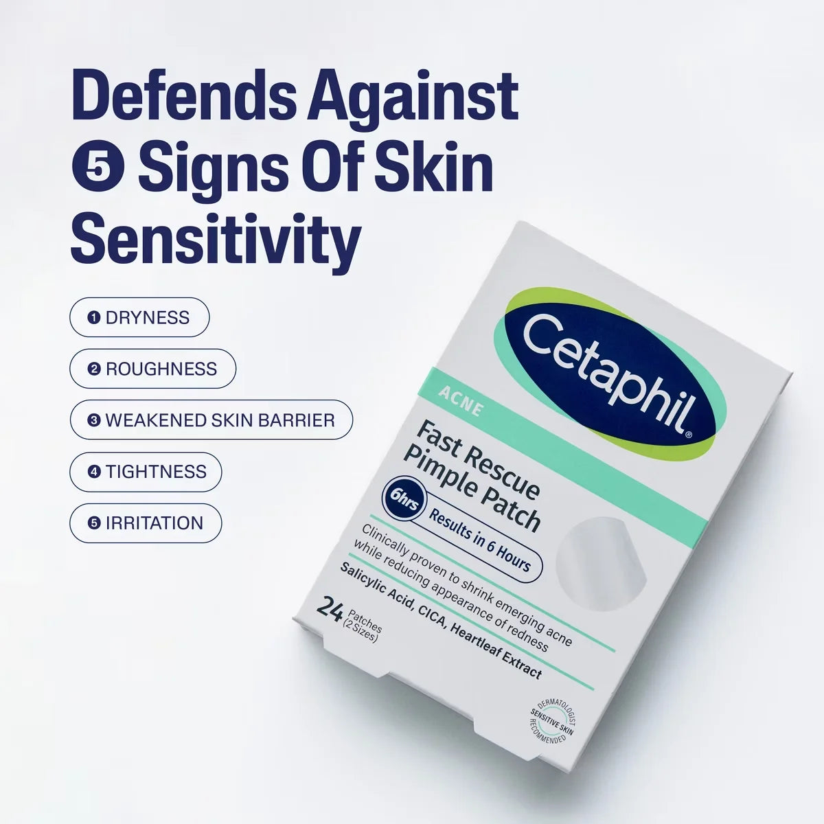 Cetaphil Acne Spot Pimple Patches with Salicylic Acid - 24ct: For Face, Oily to Dry Skin, Sensitive, Mature, Acne-Prone