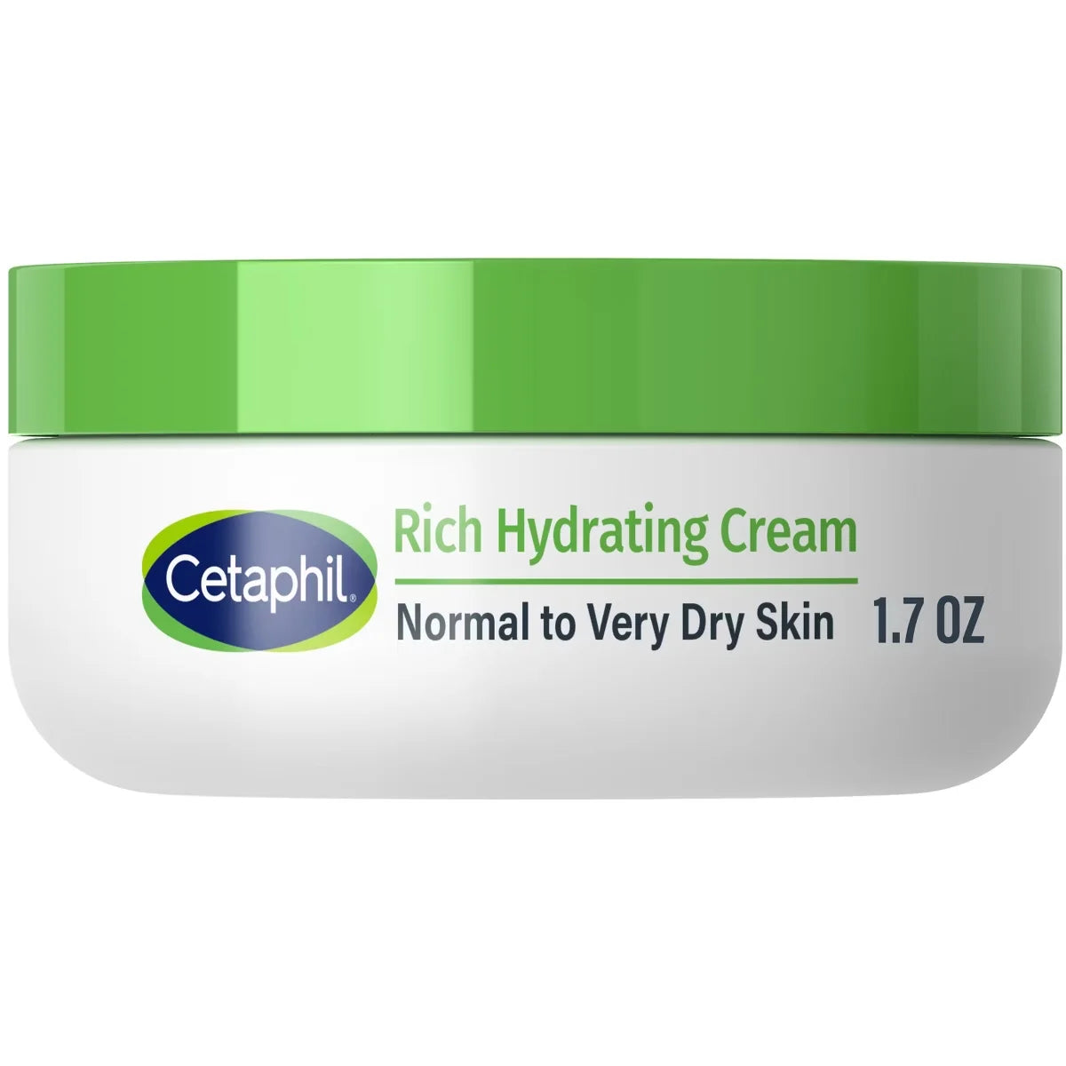 Cetaphil Rich Hydrating Face Moisturizer Cream with Hyaluronic Acid - 1.7oz: For Normal to Very Dry & Sensitive Skin, Unscented, Paraben-Free