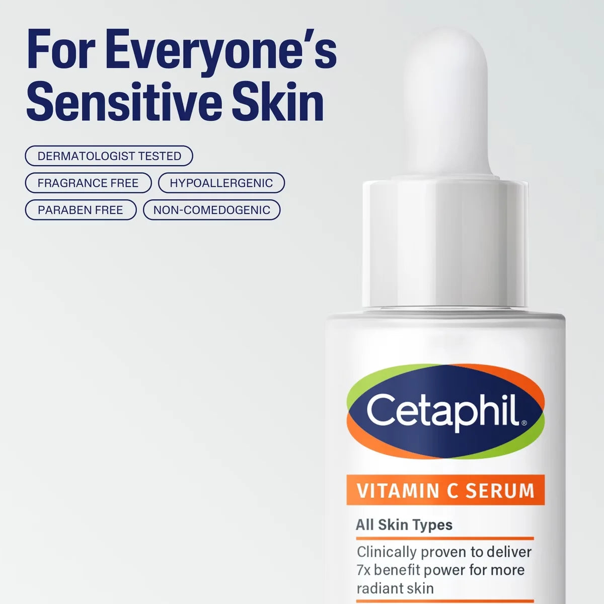 Cetaphil Brightening Vitamin C Face Serum with Niacinamide - 1fl oz: Facial Treatment, Sensitive Skin, Unscented