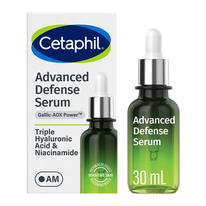 Cetaphil Advanced Defense Face Serum for Stressed Sensitive Skin with Gallic Acid & Vitamin E - Travel Size - 1 fl oz