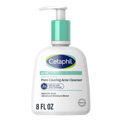 Cetaphil Gentle Clear Pore Cleansing 2% Salicylic Acid Acne Treatment Face Wash - 8 fl oz: Gel, Unscented, For Sensitive Skin
