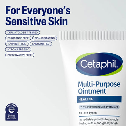 Cetaphil Multi-Purpose Healing Ointment for Dry, Cracked Skin and Chapped Lips with Shea Butter and Vitamin E - 12oz