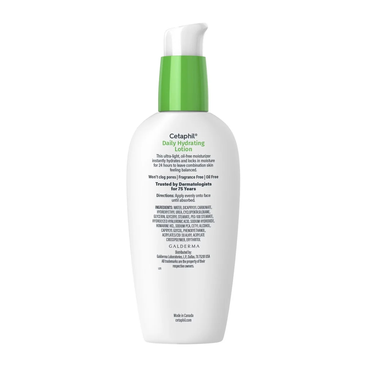 Cetaphil Hydrating Oil-Free Face Moisturizer with Hyaluronic Acid - 3 fl oz: Hypoallergenic, For Normal, Oily, Combination, Sensitive, Mature